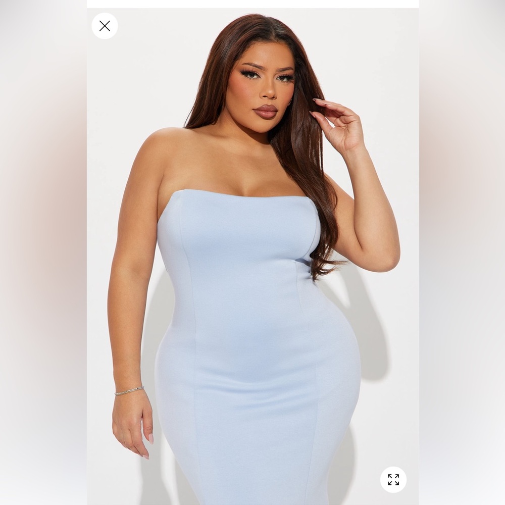 Fashion Nova Light Blue Maxi Dress - Picture 2 of 3